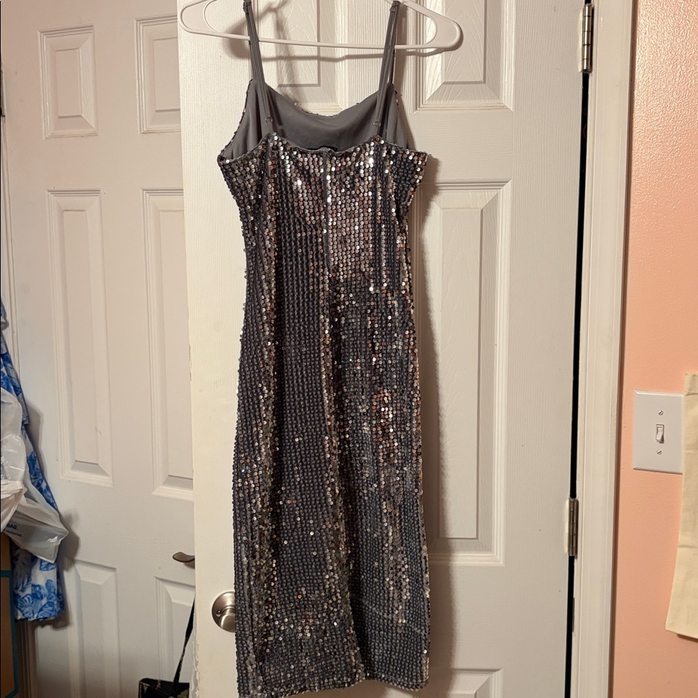 Forever 21 Silver Sequin Dress - Picture 8 of 8